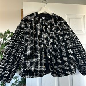Zara Padded Tweed Jacket